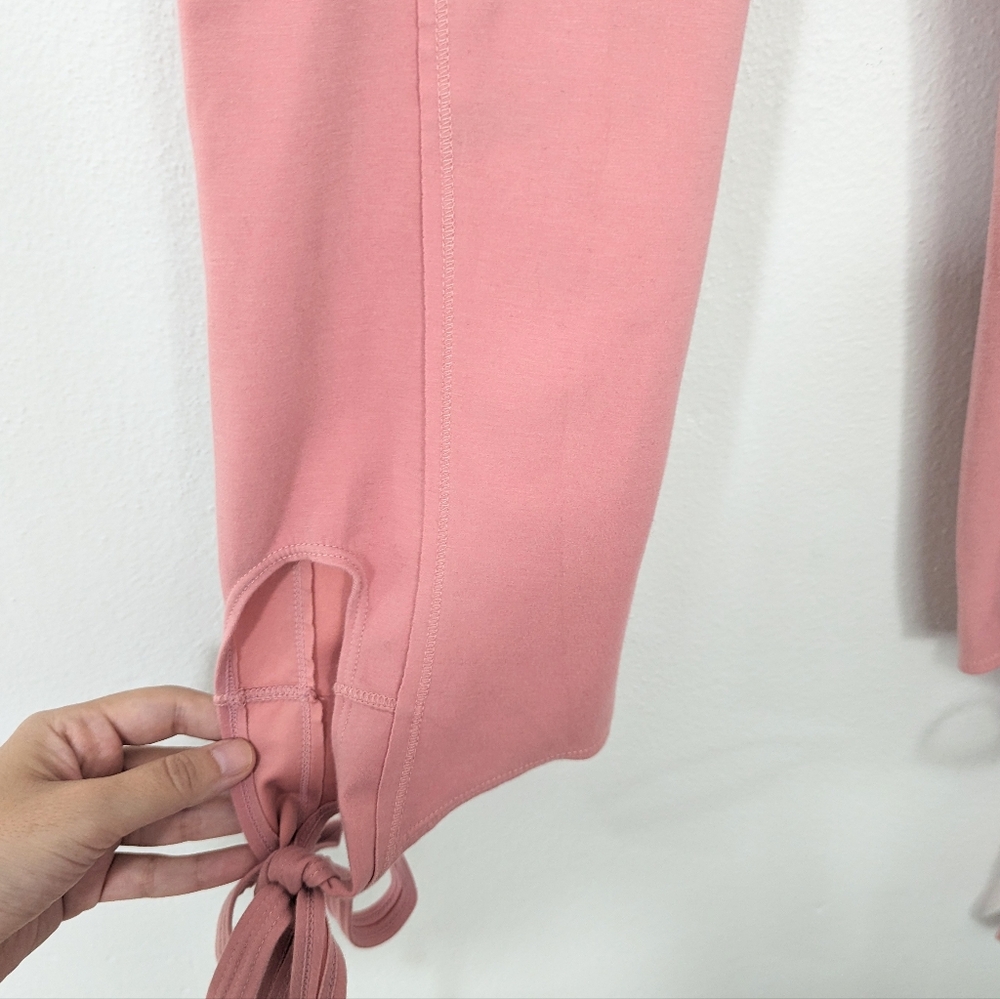 Free People FP Movement Turnout Wrap Tie Leg Leggings Cross Waist Pink Small S - Picture 4 of 8